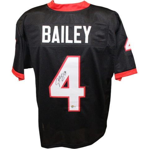 Champ Bailey Autographed/Signed College Style Black Jersey Beckett 44024