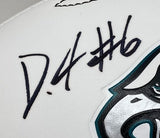 Devonta Smith Signed Eagles Logo Football Fanatics w/ Super Bowl 59 Case