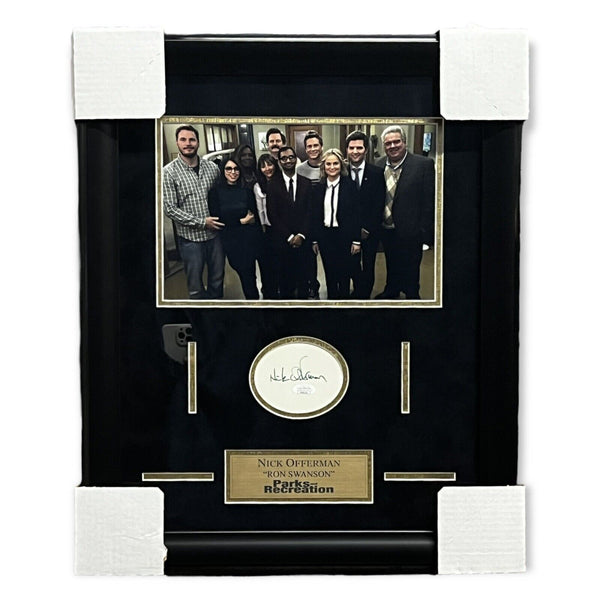 Nick Offerman "Parks and Recreation" Autographed Signed Cut Framed To 16x20 JSA