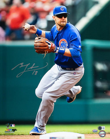 Ben Zobrist Signed Cubs 16x20 Photo (Beckett) Chicago's 2016 World Series MVP