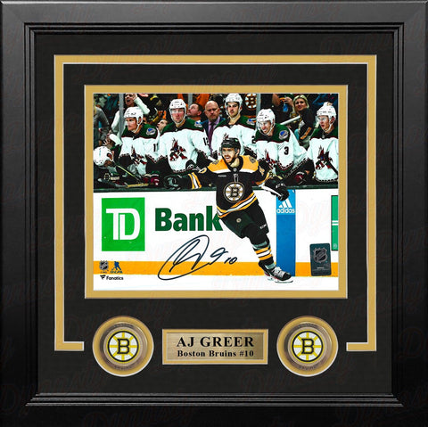 AJ Greer Boston Bruins Autographed Signed 8x10 Framed Hockey Photo JSA PSA Pass