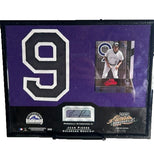 Juan Pierre Colorado Rockies Autographed Framed Jersey Patch & Card COA LE 21/75