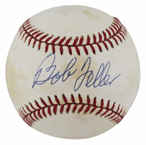 Indians Bob Feller Authentic Signed Bobby Brown Oal Baseball BAS #BN06138