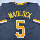 Autographed/Signed Bill Madlock Pittsburgh Black Baseball Jersey JSA COA