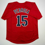 Autographed/Signed Dustin Pedroia Boston Red Baseball Jersey JSA COA