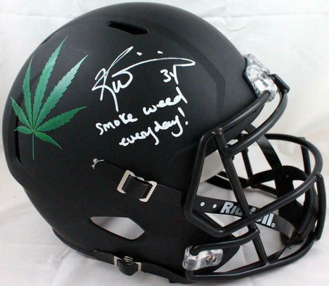 Ricky Williams Autographed Blackout Full Size Helmet W/ SWED- JSA W Auth *White