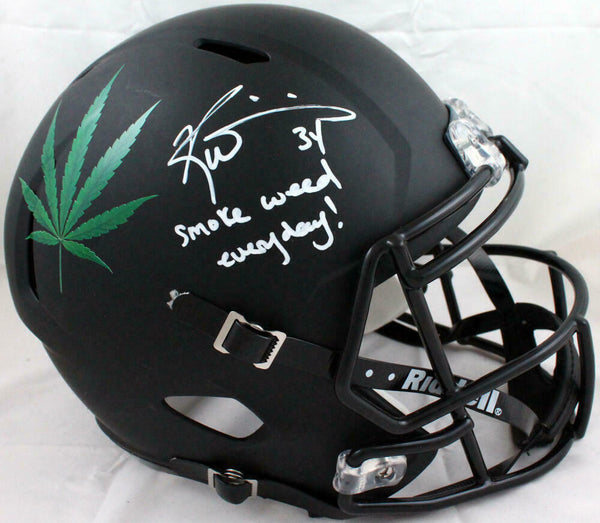 Ricky Williams Autographed Blackout Full Size Helmet W/ SWED- JSA W Auth *White