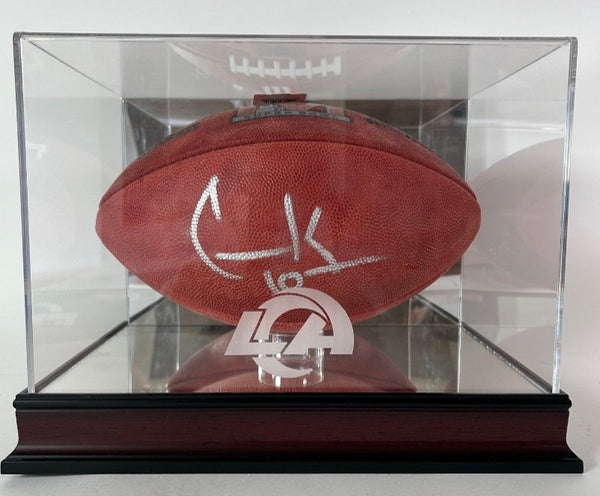 Cooper Kupp Autographed Super Bowl LVI Football | LA Rams Case Fanatics COA