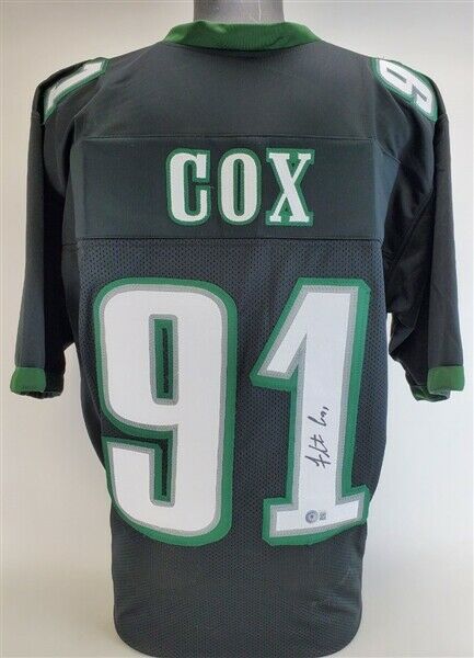 Fletcher Cox Signed Philadelphia Eagle Black Jersey (Beckett Holo) 4xPro Bowl DE