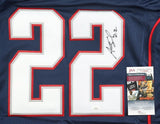 Asante Samuel New England Signed Blue Football Jersey JSA