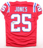 Marcus Jones Signed New England Patriots Jersey (Beckett) 2022 Draft Pick / D.B.