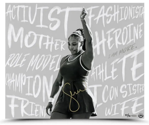Serena Williams Autographed "More" 20" x 24" Photograph UDA LE 50