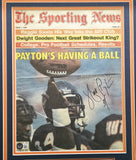 Walter Payton Autographed Framed 11x14 Sporting News Cover Bears Beckett AC95474
