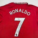 Autographed/Signed Cristiano Ronaldo Manchester United Red 22-23 Jersey BAS COA
