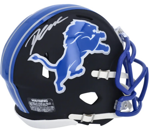 D'Andre Swift Autographed Lions Black Matte Mini Speed Helmet Fanatics