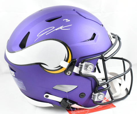 Jordan Addison Autographed Vikings F/S SpeedFlex Helmet - Beckett W Hologram