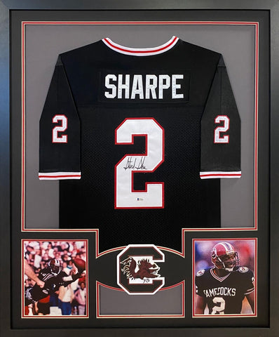 Sterling Sharpe Autographed Signed Framed South Carolina USC Jersey BECKETT