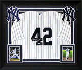 Yankees Mariano Rivera "HOF 2019" Signed White Nike Framed Jersey JSA Witness