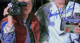 Michael J Fox & Lloyd Signed Framed 16x20 Back to the Future Camera Photo BASJSA