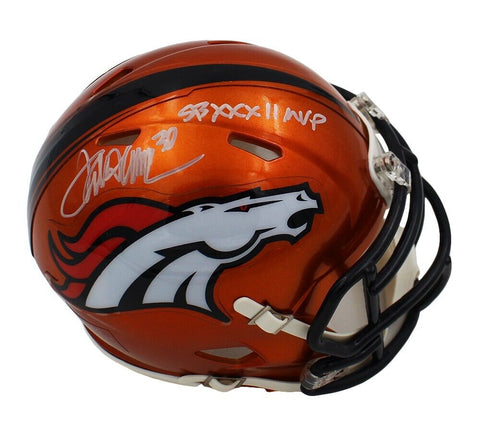 Terrell Davis Signed Denver Broncos Speed Flash Mini Helmet with "SB XXXII MVP"