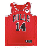 Matas Buzelis Autographed Chicago Bulls Red Icon Edition Swingman Jersey Panini