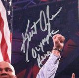 Kurt Angle Signed 8x10 Photo Olympic Hero Inscription BAS Hologram