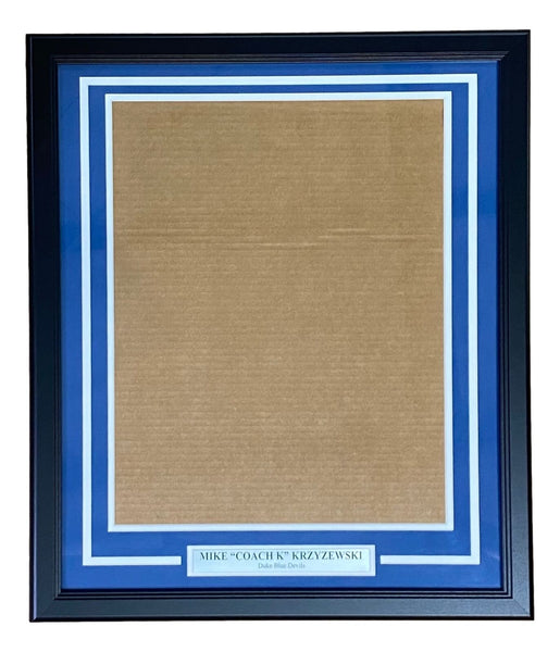 Coach K Mike Krzyzewski Duke 16x20 Vertical Photo Frame Kit
