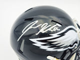 JASON KELCE AUTOGRAPHED SIGNED EAGLES BLACK SPEED MINI HELMET BECKETT QR 232726