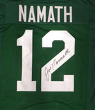 New York Jets Joe Namath Autographed Green Jersey Beckett BAS QR #1W535762