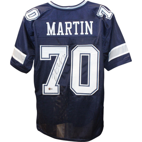Zack Martin Autographed Pro Style Size XL Blue Jersey Beckett Witness 50908