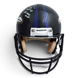 Ray Lewis Signed Baltimore Ravens Authentic Helmet w/ Inscriptions - Beckett