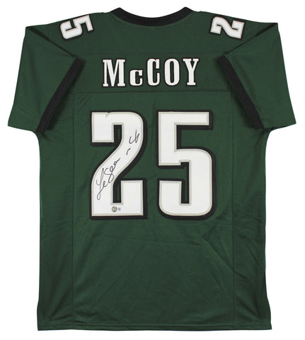 LeSean McCoy Authentic Signed Green Pro Style Jersey BAS Witnessed