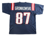 Rob Gronkowski New England Signed Alternate Blue Football Jersey PSA/DNA Holo