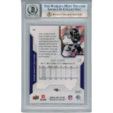 Ray Lewis Autographed 08 Upper Deck Draft #110 Trading Card Beckett 52954