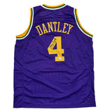 Autographed/Signed Adrian Dantley HOF 2008 Utah Purple Jersey Beckett COA