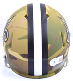 Derek Carr Autographed New Orleans Saints Camo Speed Mini Helmet-Beckett W Holo