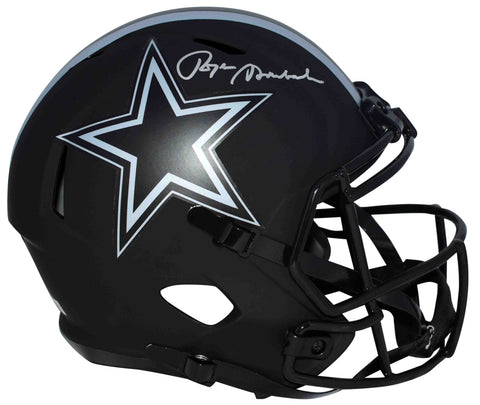 ROGER STAUBACH AUTOGRAPHED DALLAS COWBOYS ECLIPSE FULL SIZE SPEED HELMET BECKETT