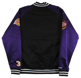 Lakers Magic Johnson Signed Black M&N Warm Up Jacket w/ Patches BAS Witnessed 2