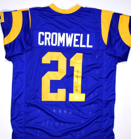 Nolan Cromwell Autographed Blue Pro Style Jersey- JSA W *Black