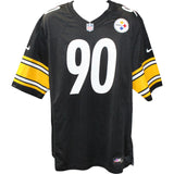 TJ Watt Autographed Pittsburgh Steelers Nike Black Sz XL Jersey Beckett 50962