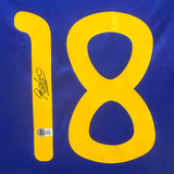 Pedro Signed Spain National Away Soccer Jersey #18 with Beckett COA