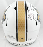 Ricky Williams Autographed Saints F/S Alt 25 Speed Helmet SWED - Beckett W Holo