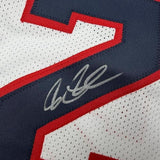 Framed Autographed Joe Johnson 35x39 Atlanta White Jersey BAS COA