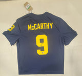 JJ MCCARTHY SIGNED MICHIGAN WOLVERINES NIKE JORDAN SCREENPRINT JERSEY BECKETT QR