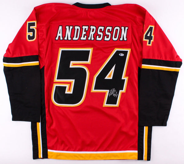 Rasmus Andersson Signed Calgary Flames Jersey (Beckett COA) NHL Career 2015-2024