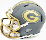 JOSH JACOBS AUTOGRAPHED PACKERS SLATE GRAY SPEED MINI HELMET BECKETT 230237