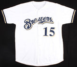 Cecil Cooper Signed Brewers Jersey Inscr "5x All Star" (JSA COA) 82 World Series