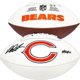 RICHARD DENT AUTOGRAPHED WHITE LOGO FOOTBALL BEARS HOF 11 BECKETT WITNESS 230269