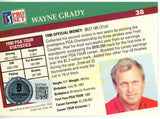 Wayne Grady Autographed 1991 Pro Set #38 Trading Card Beckett 44857