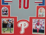 FRAMED PHILADELPHIA PHILLIES DARREN DAULTON AUTOGRAPHED SIGNED JERSEY JSA COA